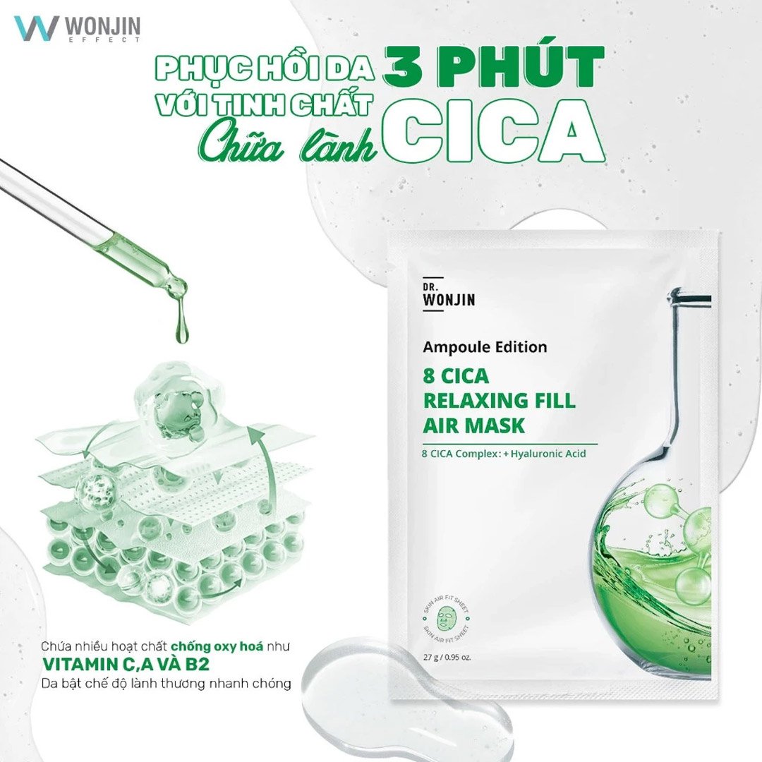 Combo 10 Mặt Nạ Wonjin Siêu Tinh Chất Phục Hồi 27g