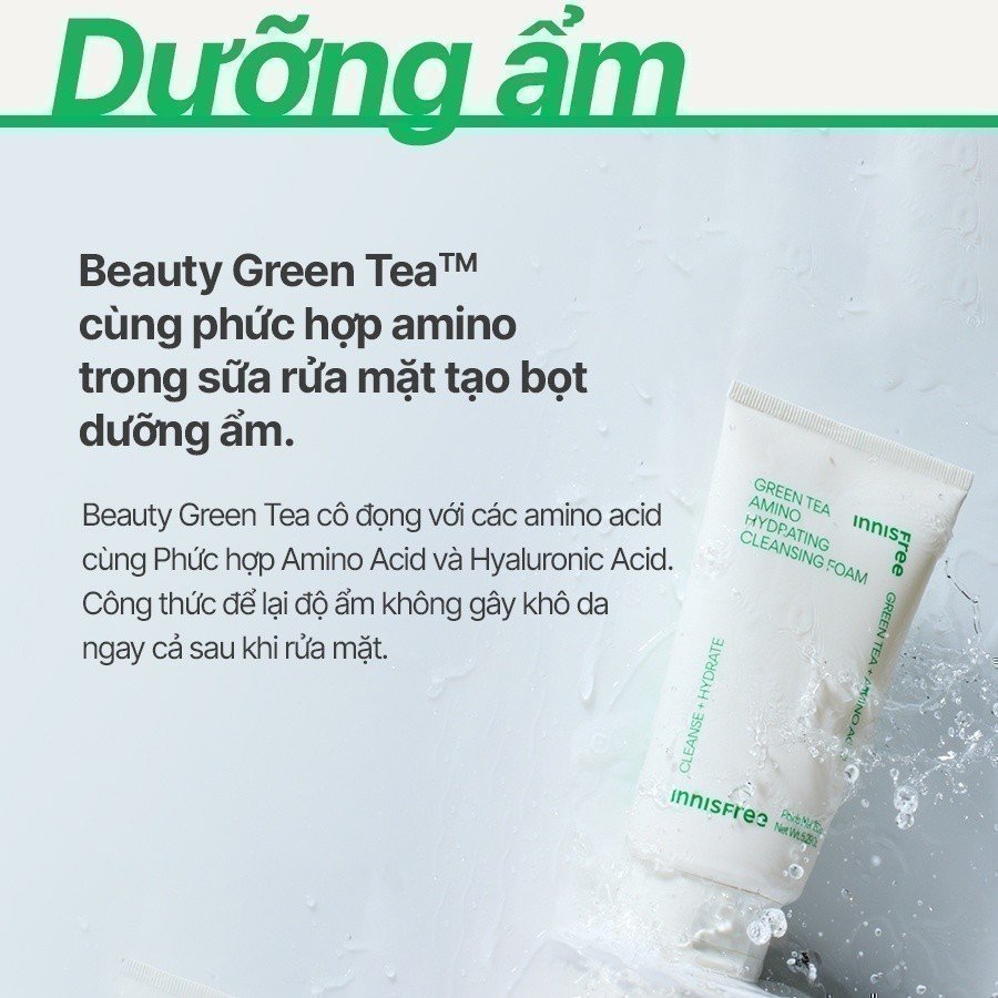 Combo 2 Sữa Rửa Mặt innisfree Dưỡng Ẩm Từ Trà Xanh 150g (Mới)