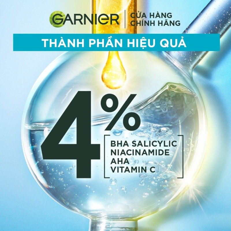 Combo Garnier Serum Giảm Mụn Mờ Thâm Cho Da Dầu, Mụn 30ml + Nước Tẩy Trang Cho Da Dầu, Mụn 50ml