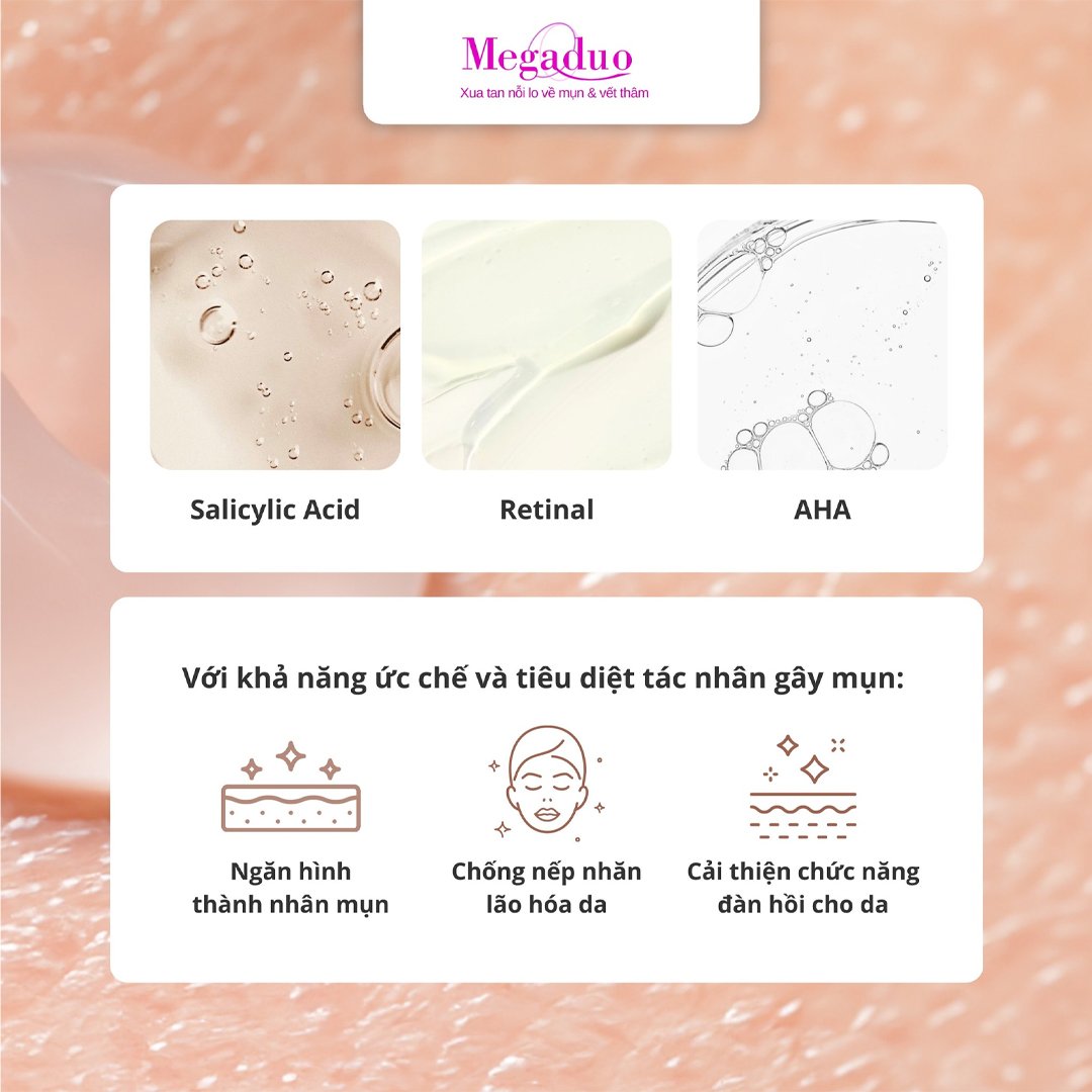 Combo 2 Gel Dưỡng Megaduo Plus Giảm Mụn, Mờ Thâm 15g