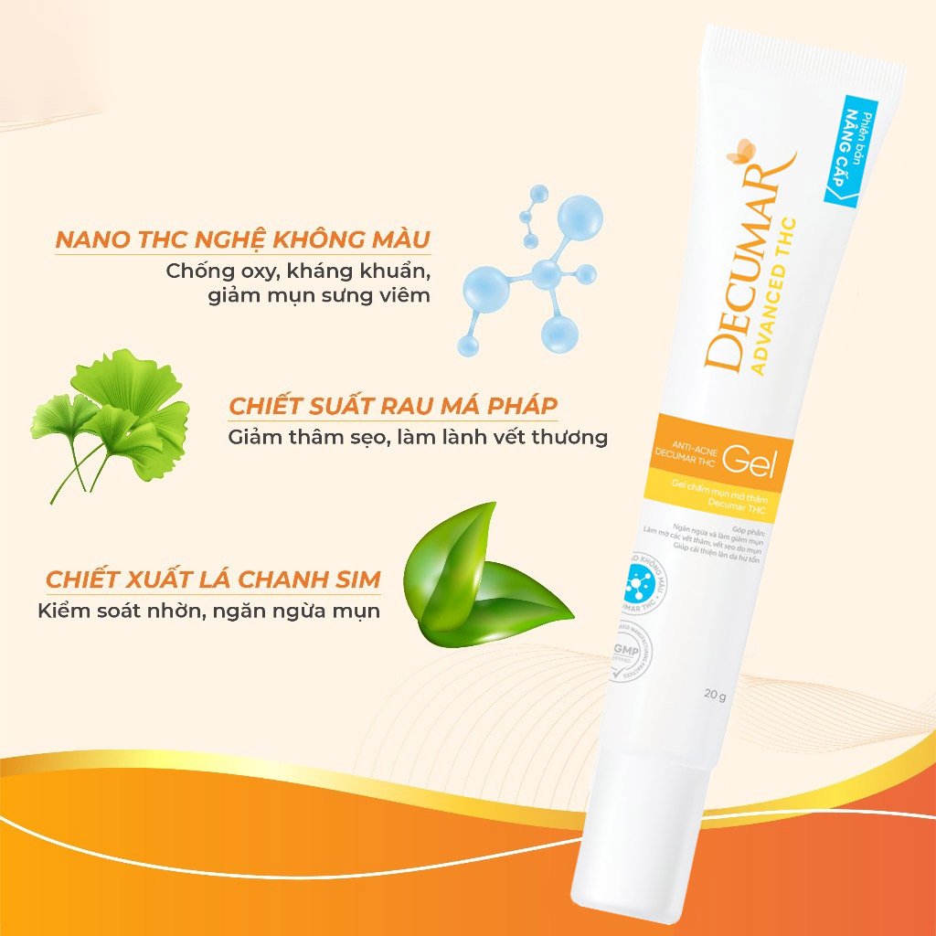 Gel Dưỡng Decumar Giảm Mụn, Mờ Thâm Sẹo, Sáng Da 20g