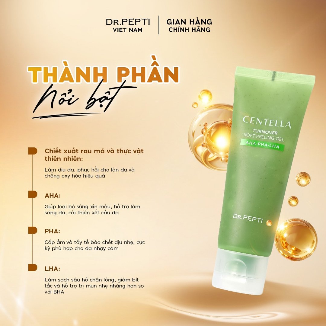 Gel Tẩy Da Chết Dr.Pepti Dịu Nhẹ, Phục Hồi Da 100ml