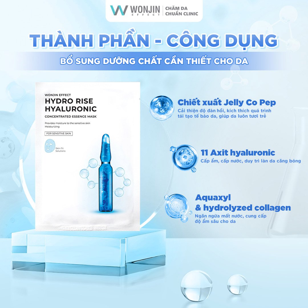 Hộp 10 Miếng Mặt Nạ Wonjin Cấp Ẩm Chuyên Sâu 30g/M