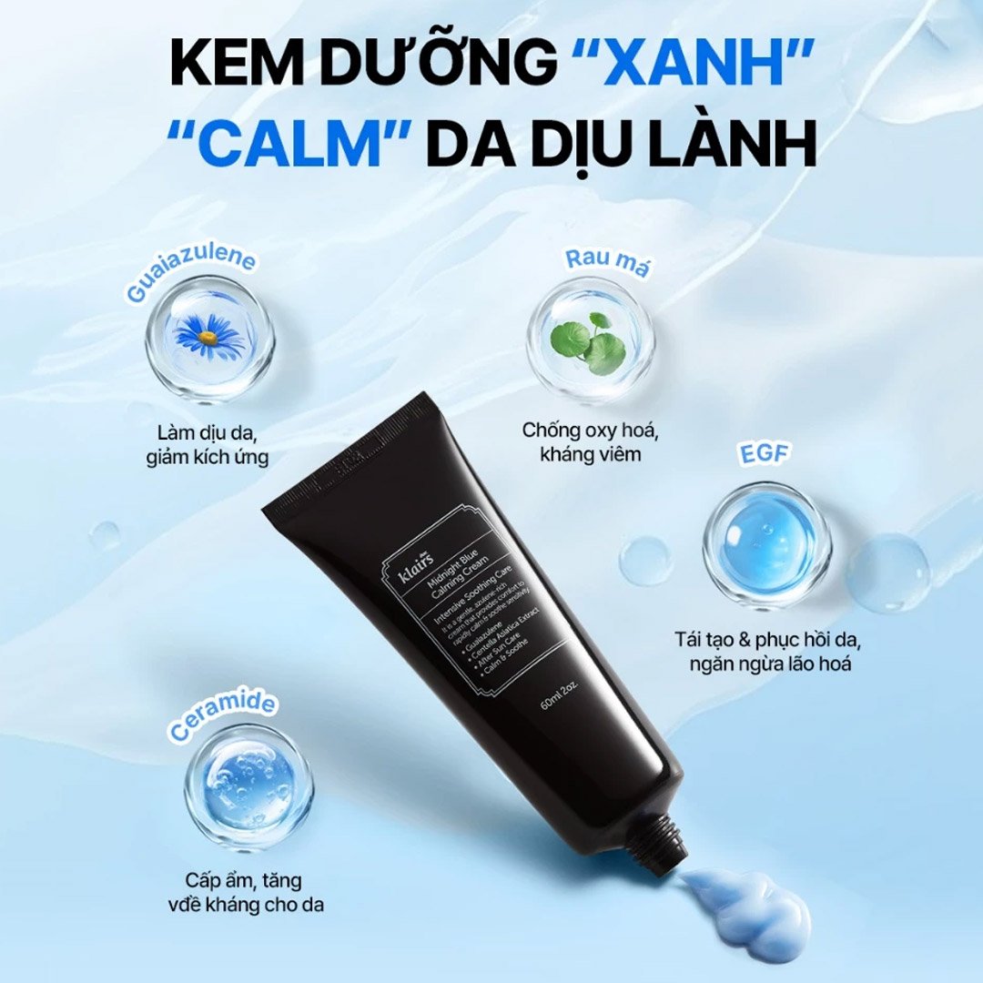 Kem Dưỡng Ẩm Klairs Làm Dịu & Phục Hồi Da Ban Đêm 30ml