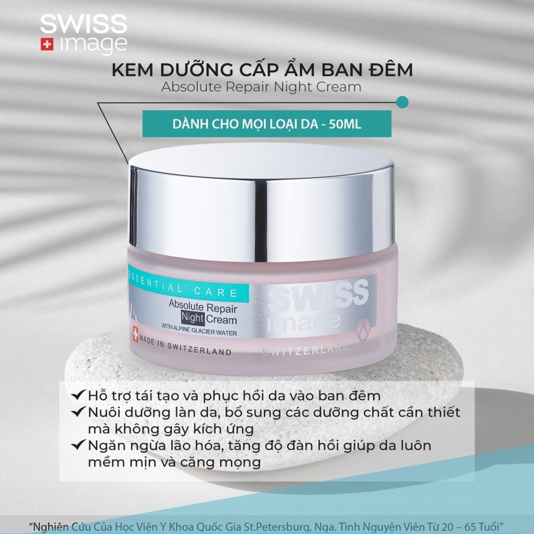Kem Dưỡng Ẩm Swiss Image Phục Hồi, Tái Tạo Da Ban Đêm 50ml