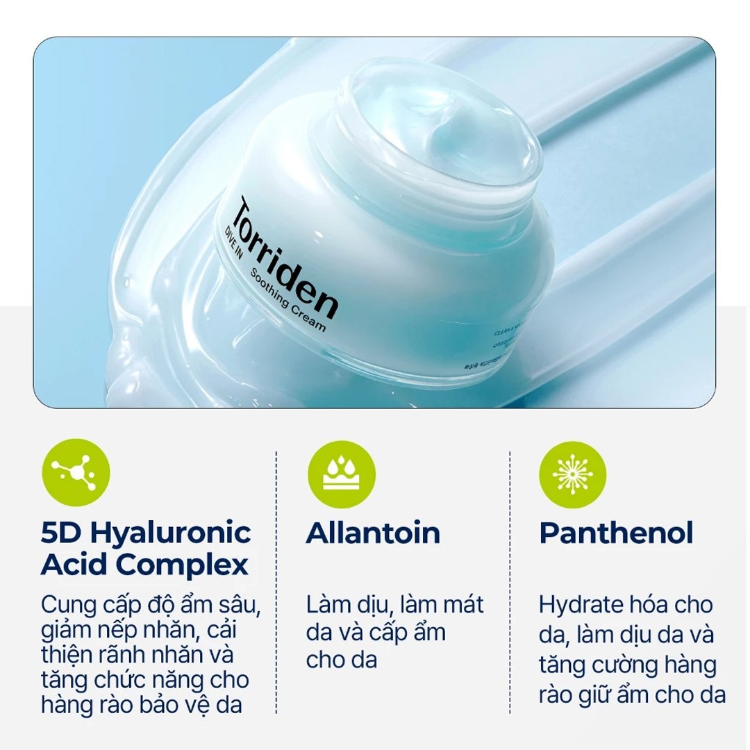 Kem Dưỡng Torriden Làm Dịu Mát, Dưỡng Ẩm, Sáng Bóng Da 100ml