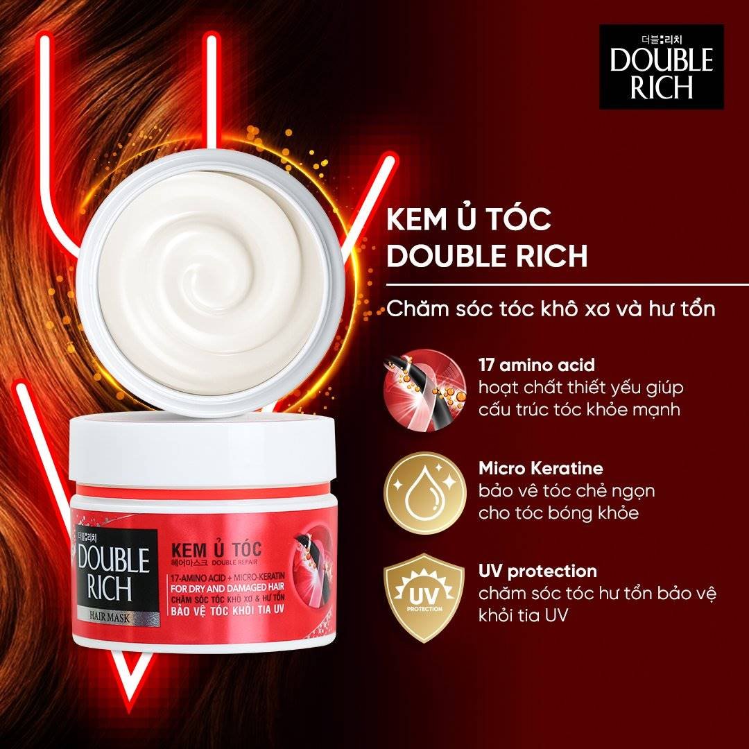 Kem Ủ Tóc Double Rich Chăm Sóc Tóc Khô Xơ & Hư Tổn 150g