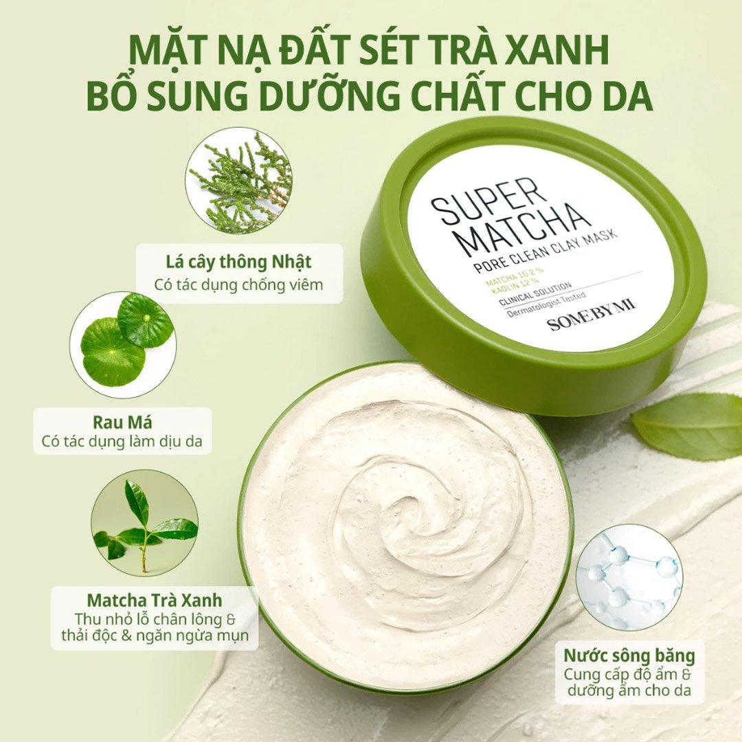 Mặt Nạ Some By Mi Đất Sét Trà Xanh Thu Nhỏ Lỗ Chân Lông 100g