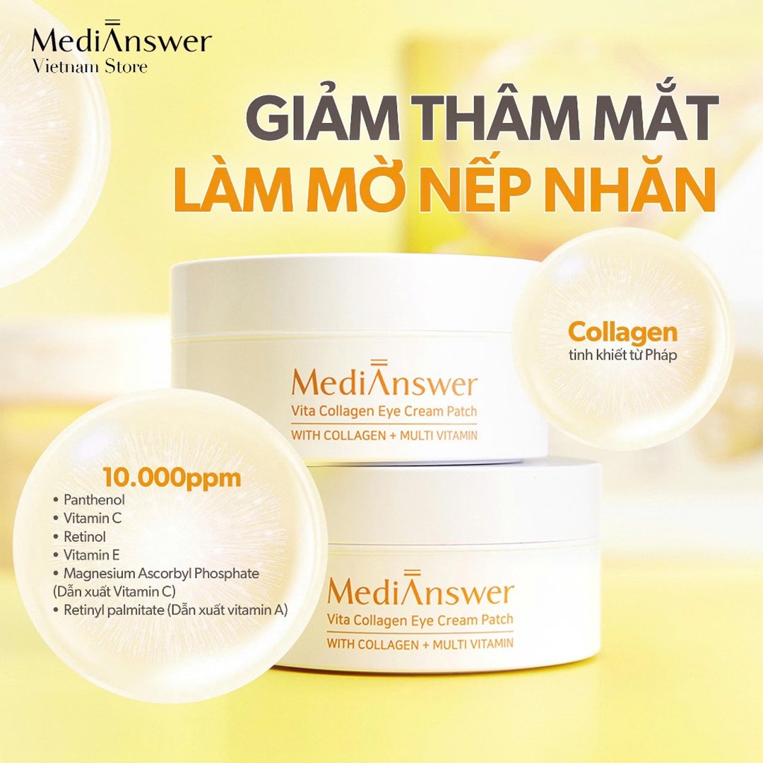 Mặt Nạ Mắt Medianswer Retinol Cải Thiện Quầng Thâm 60 Miếng