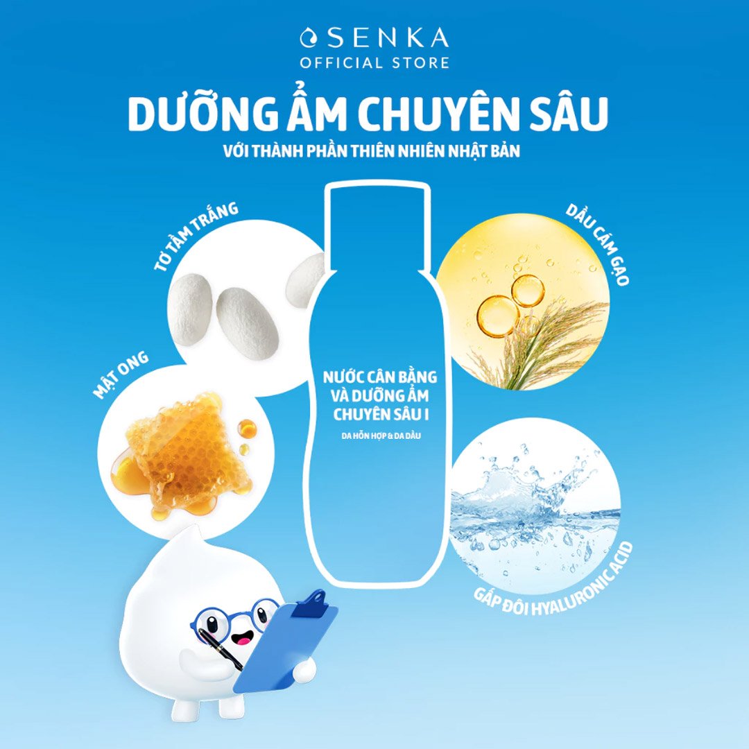 Nước Cân Bằng Senka Dưỡng Ẩm Chuyên Sâu 200ml