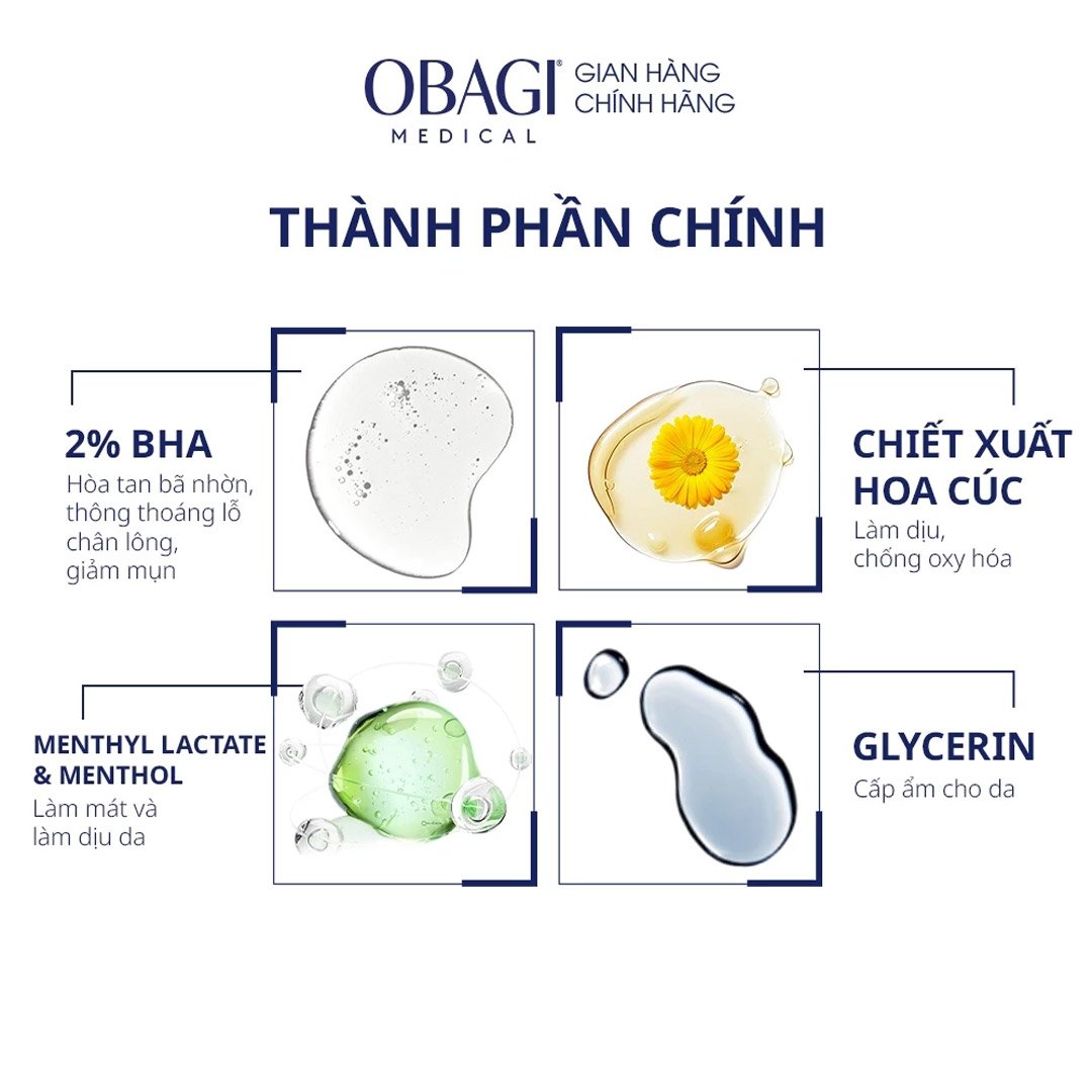 Toner Obagi 2% BHA Tẩy Tế Bào Chết, Làm Sạch Mụn 148ml