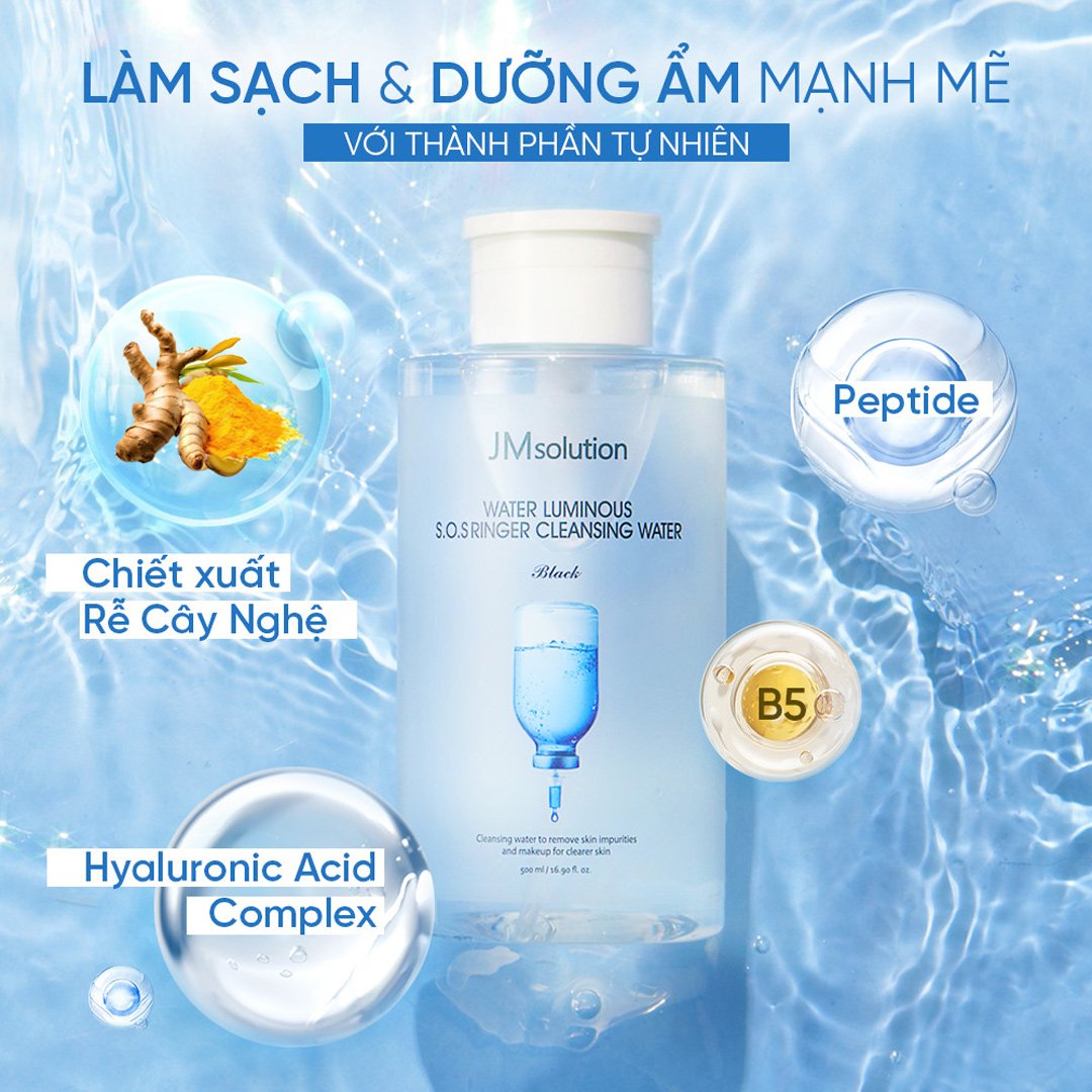 Nước Tẩy Trang JMsolution Làm Sạch, Bổ Sung Độ Ẩm 500ml