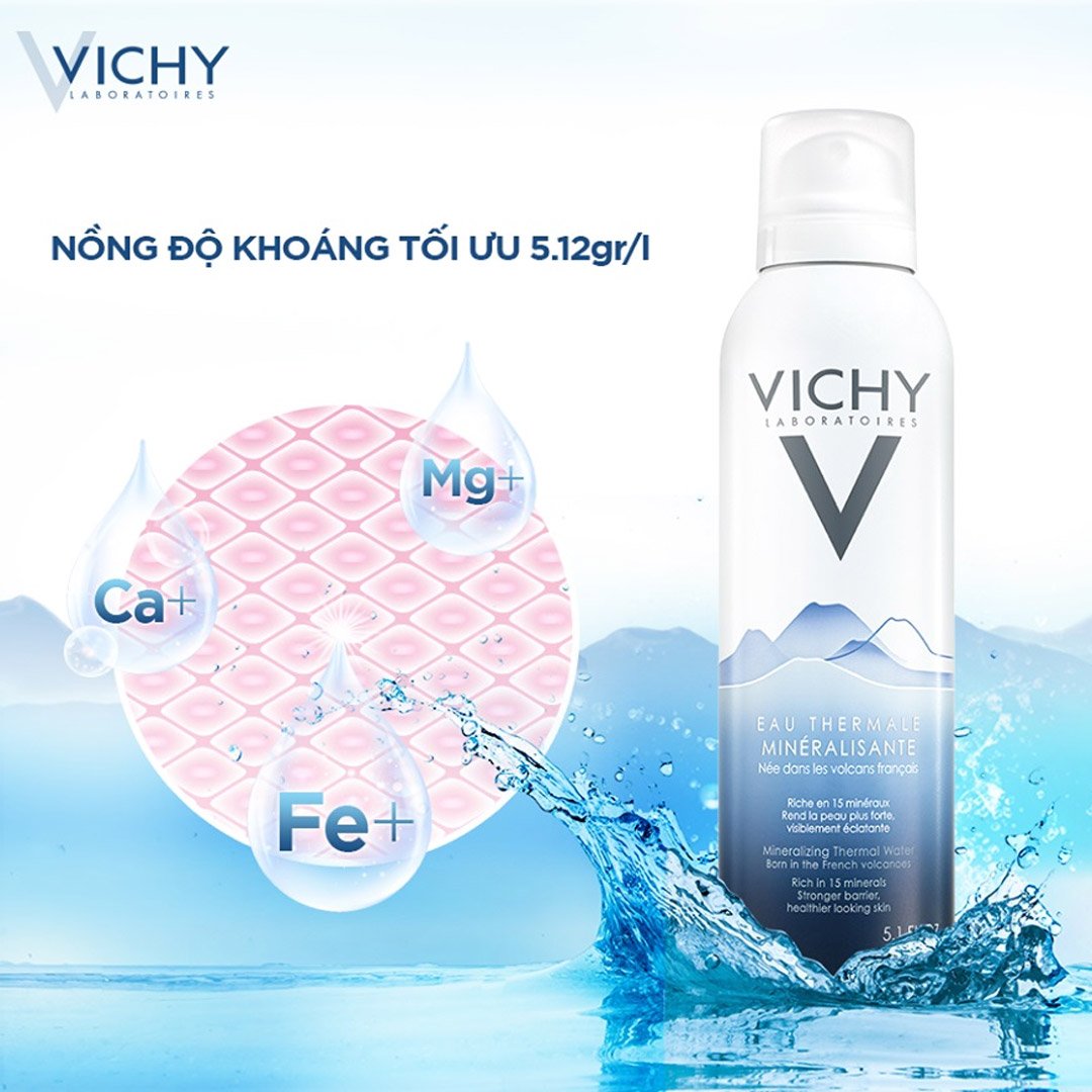 Xịt Khoáng Vichy Làm Dịu, Củng Cố & Cấp Ẩm Cho Da 150ml
