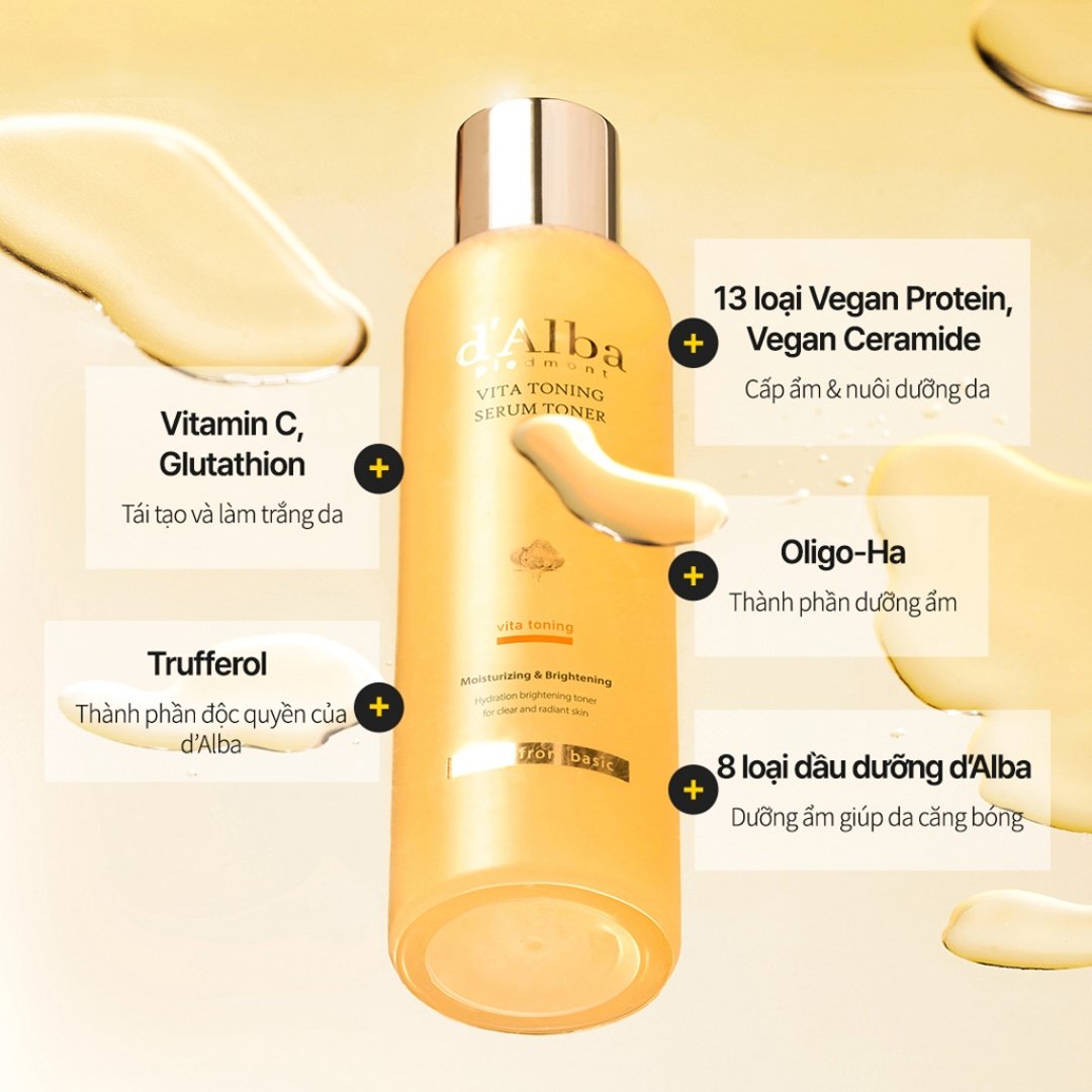 Toner d'Alba Cải Thiện Lỗ Chân Lông, Dưỡng Ẩm Da 180ml