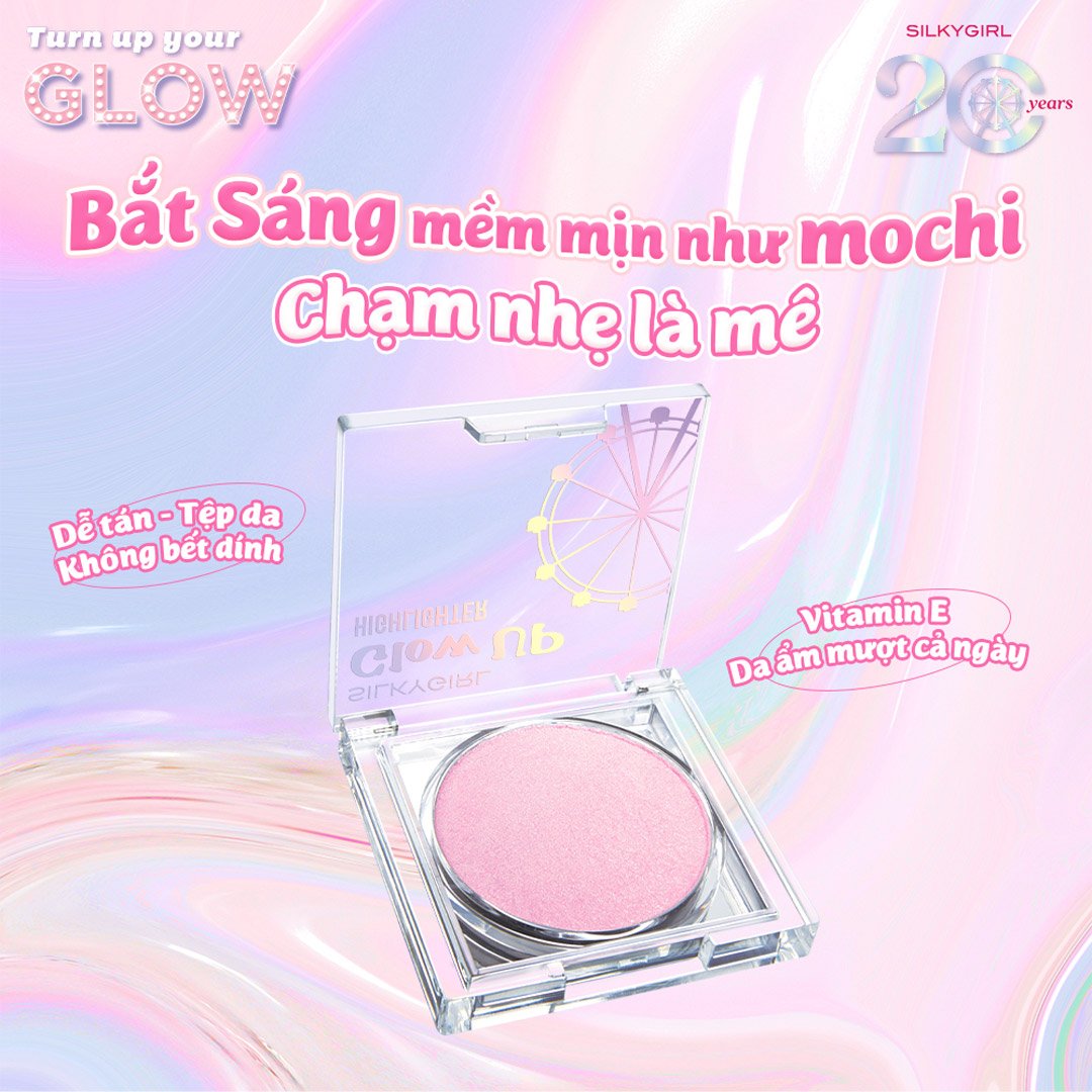 Bắt Sáng Dạng Kem Silkygirl Màu 01 Nhũ Hồng Ánh Tím 4g