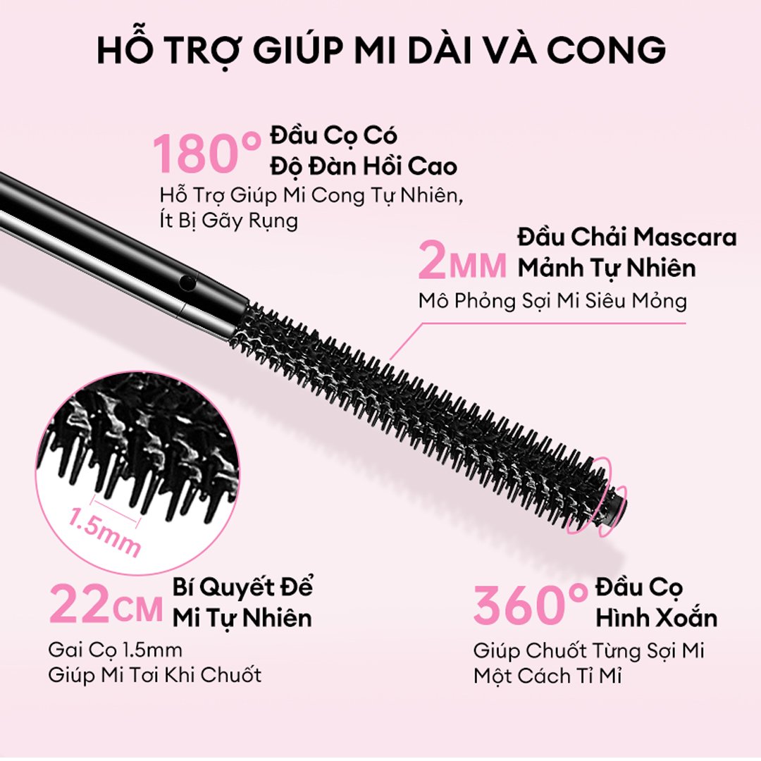 Combo 2 Mascara Colorkey Hỗ Trợ Giúp Mi Dài Và Tơi 4.5g