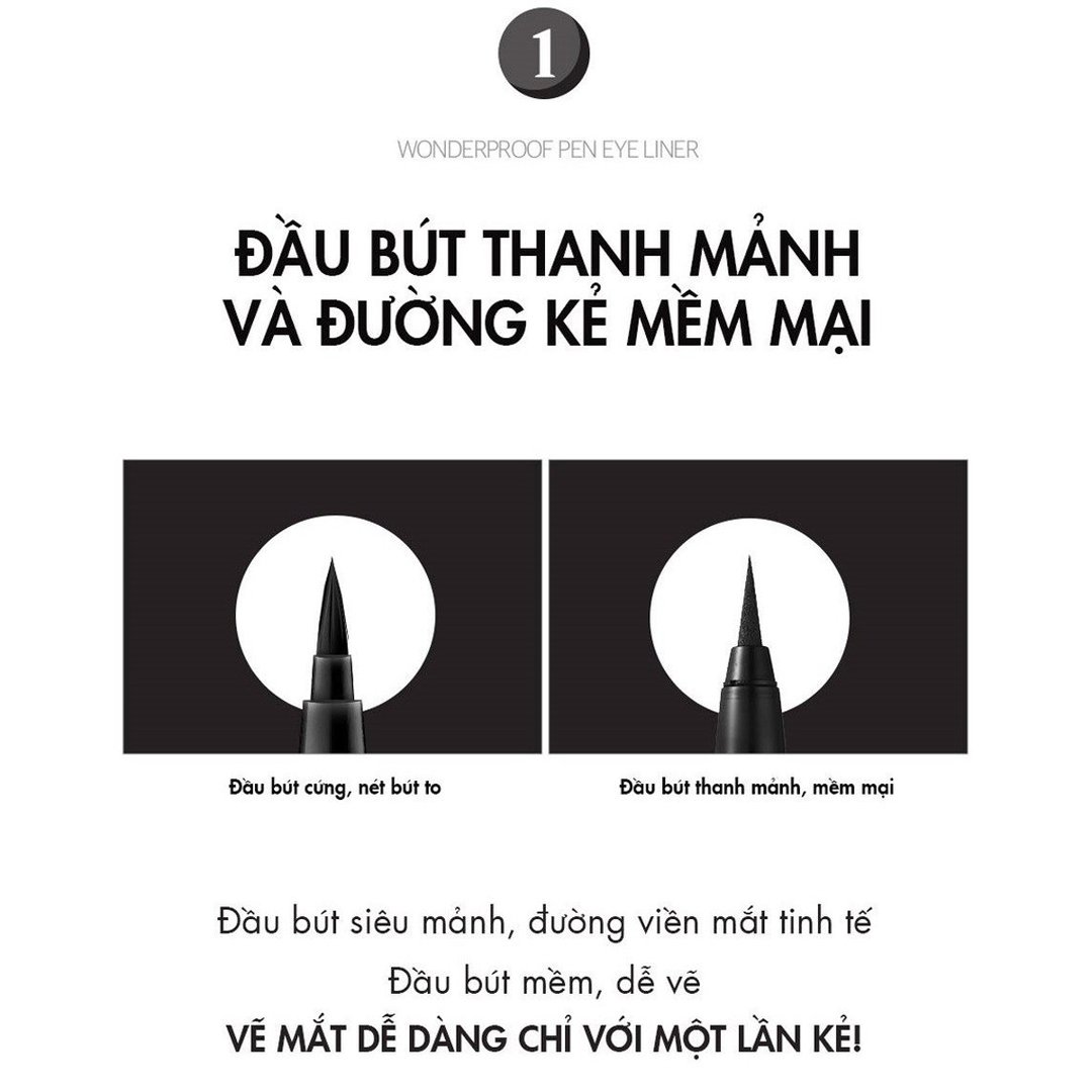 Kẻ Mắt Nước B.O.M Lâu Trôi Màu Nâu 02 Wonder Brown 0.5g