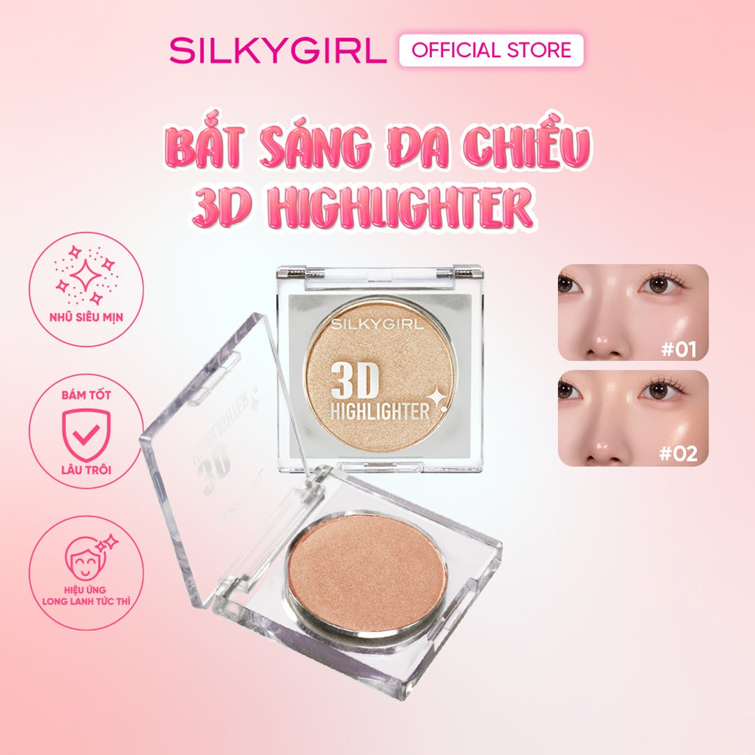 Phấn Bắt Sáng Silkygirl 01 Starlight - Base Trắng 3.5g