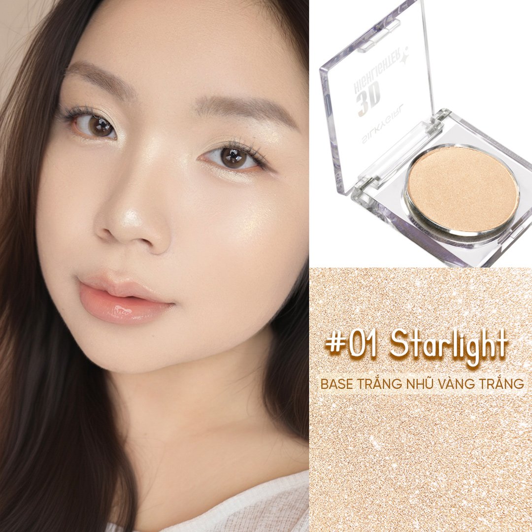 Phấn Bắt Sáng Silkygirl 01 Starlight - Base Trắng 3.5g