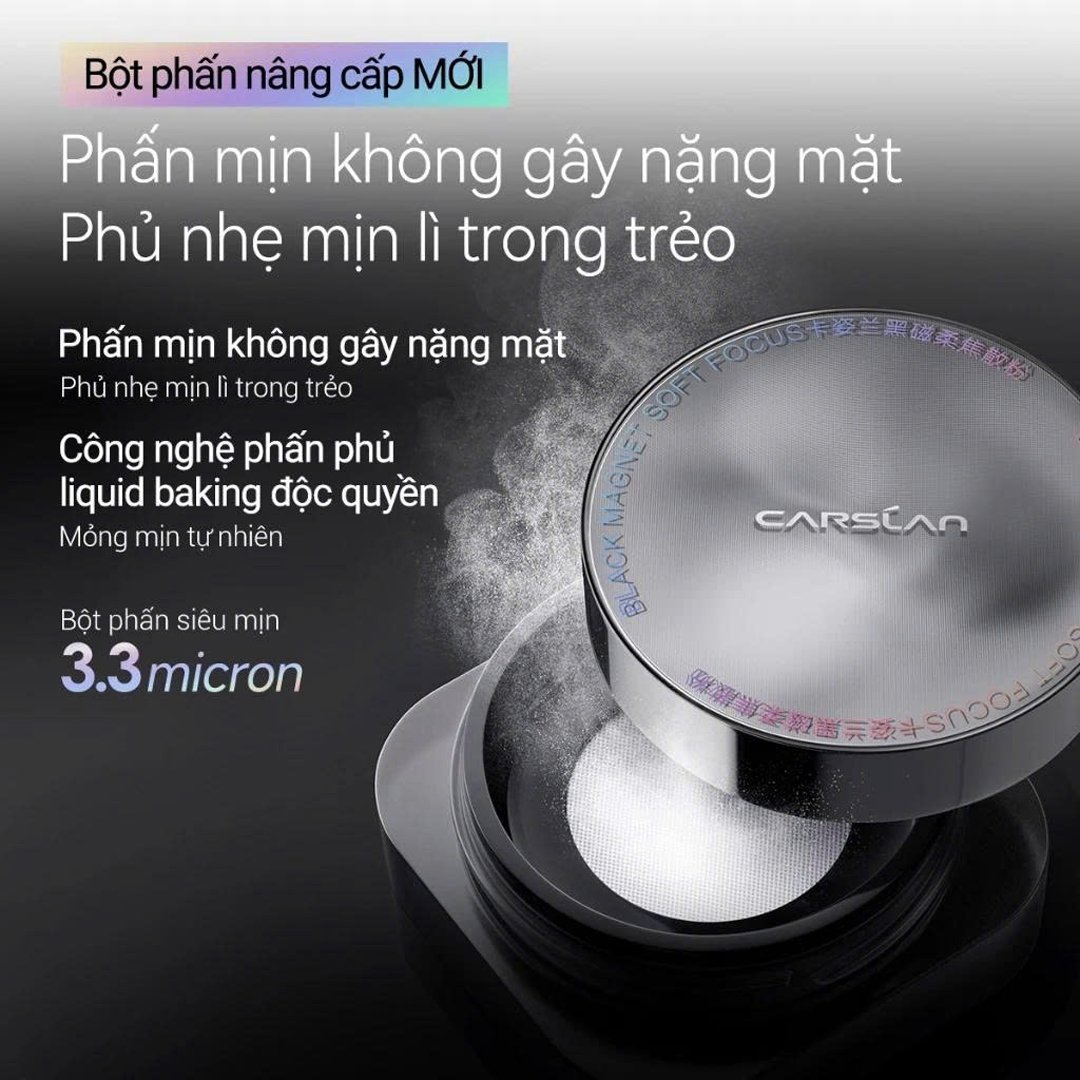 Phấn Phủ Carslan Dạng Bột Kiềm Dầu Màu Trong Suốt 8g