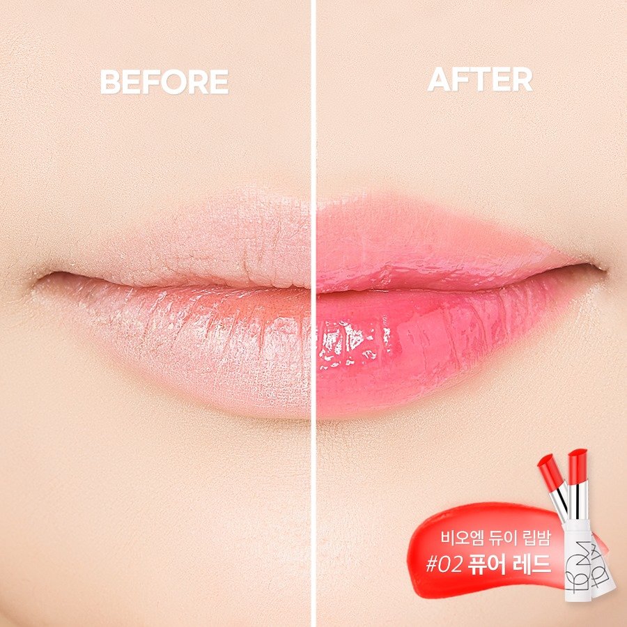 Son Dưỡng B.O.M 02 Pure Red - Đỏ Tự Nhiên 4.5g