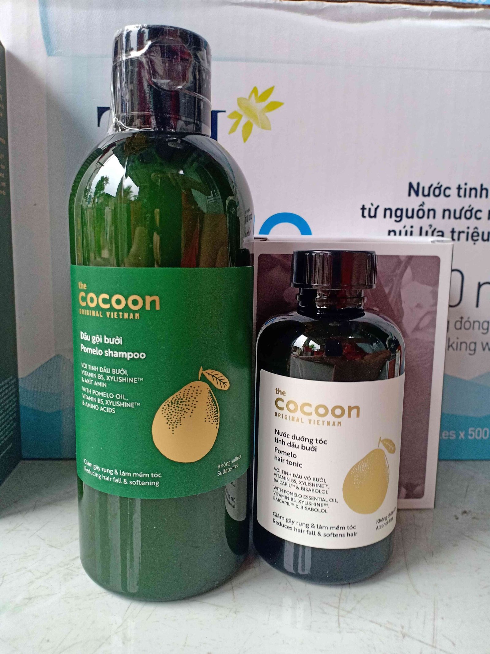 Combo Cocoon Dầu Gội 500ml + Nước Dưỡng Tóc 310ml Từ Tinh Dầu Bưởi