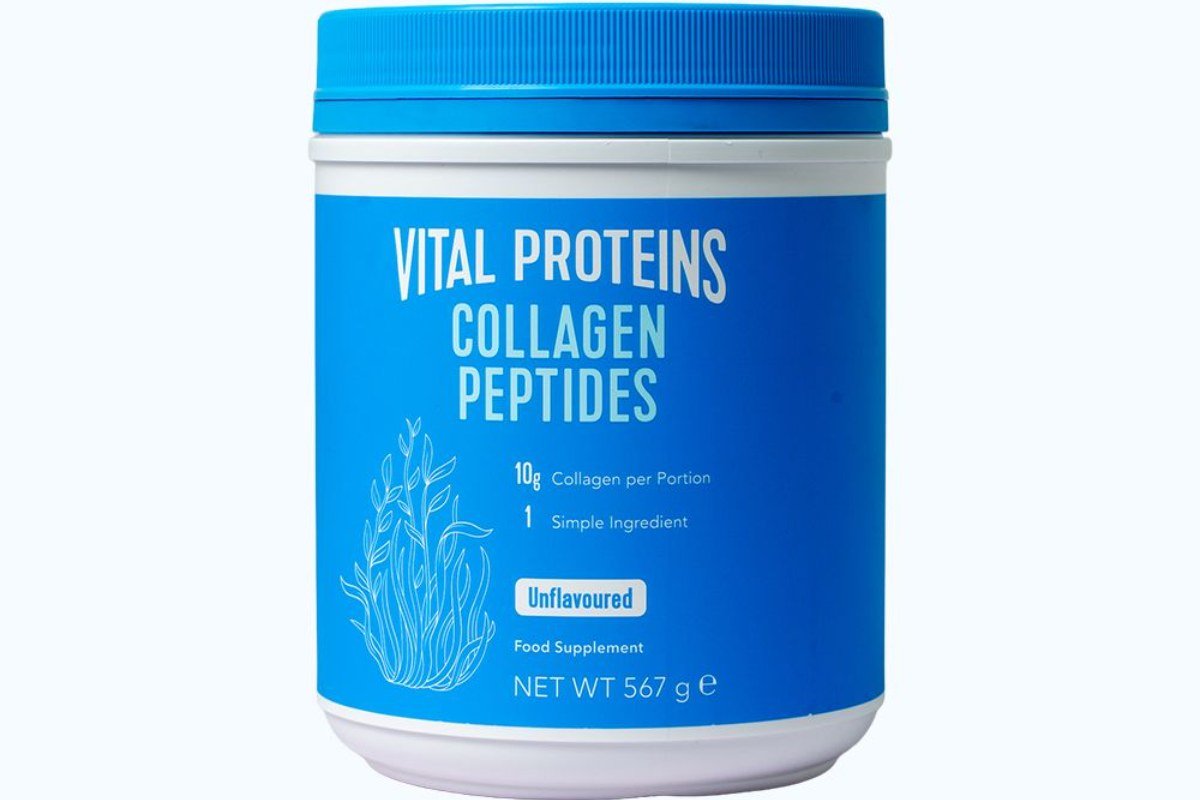 Bột collagen peptide hòa tan pha cùng nước hoặc đồ uống