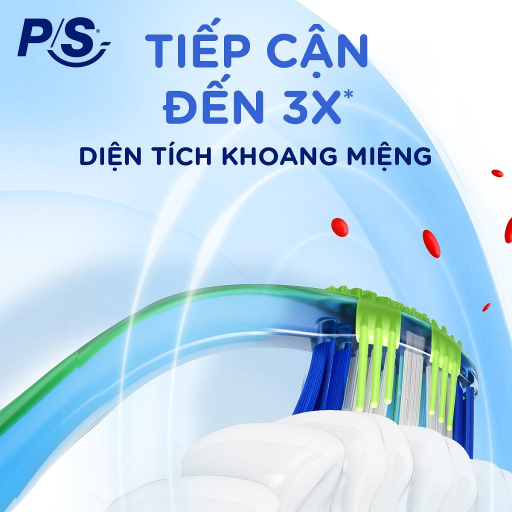 Bàn Chải Đánh Răng P/S 4D Sạch Sâu Toàn Diện (2 Cây)