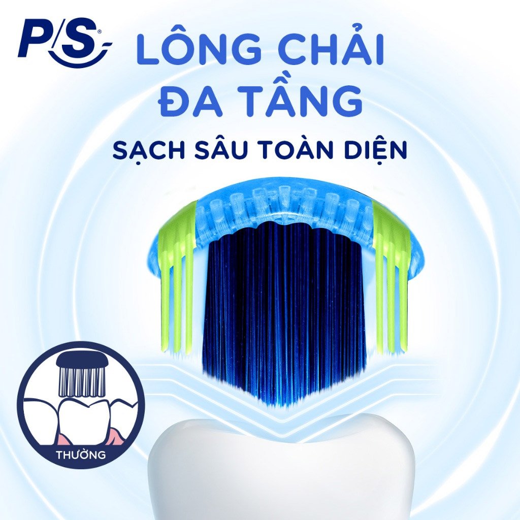 Bàn Chải Đánh Răng P/S 4D Sạch Sâu Toàn Diện (2 Cây)