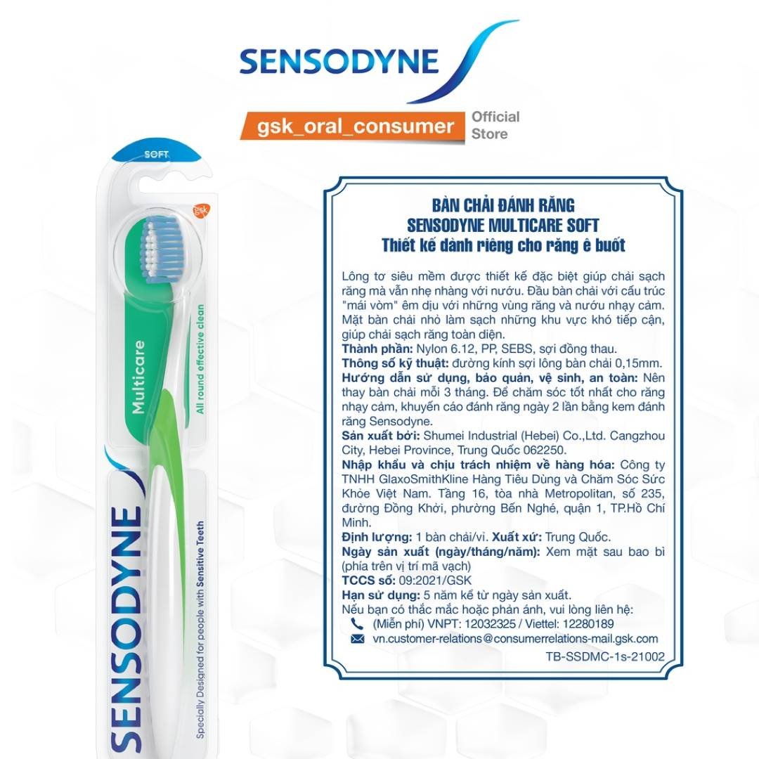Bàn Chải Đánh Răng Sensodyne Làm Sạch Toàn Diện (1 Cây)