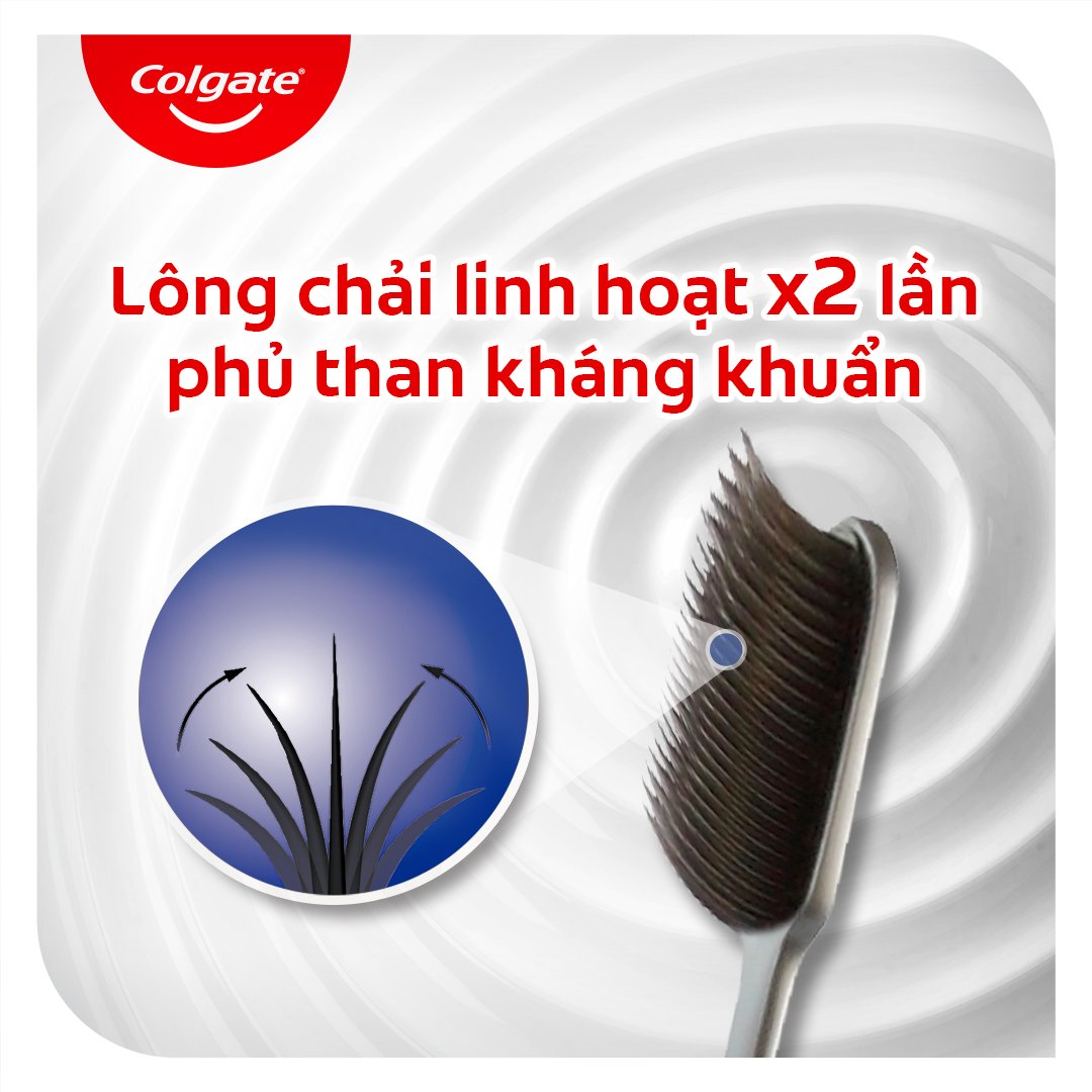 Bộ 2 Bàn Chải Đánh Răng Colgate Mềm Mảnh Từ Than Tre