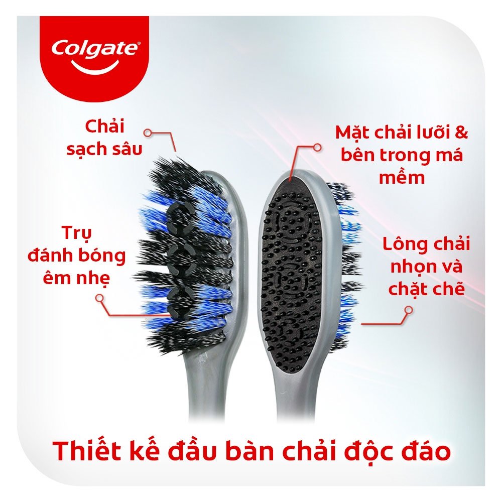Bộ 2 Bàn Chải Đánh Răng Colgate Lông Chải Xoắn Kép Phủ Than