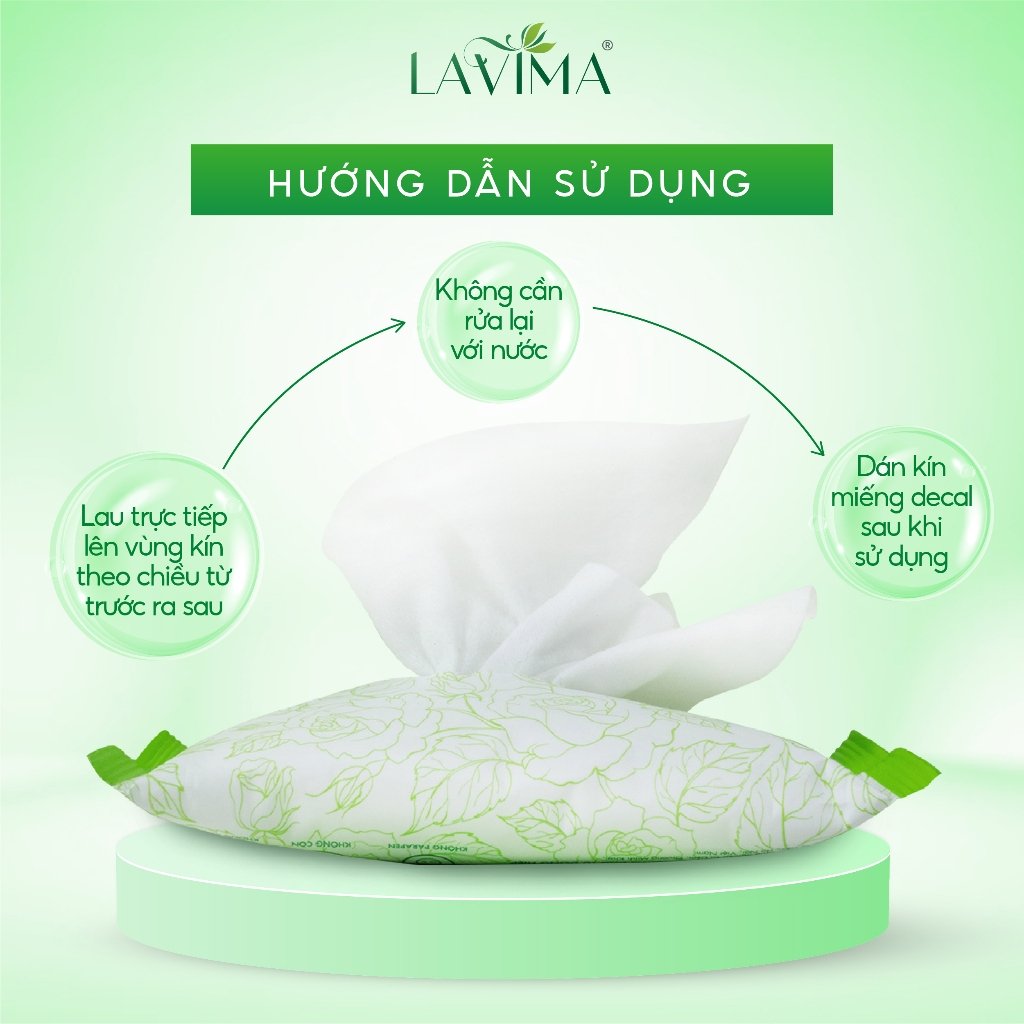 Combo 3 Khăn Ướt Vệ Sinh Vùng Kín Lavima Protect 4.0 Gói 10 Tờ