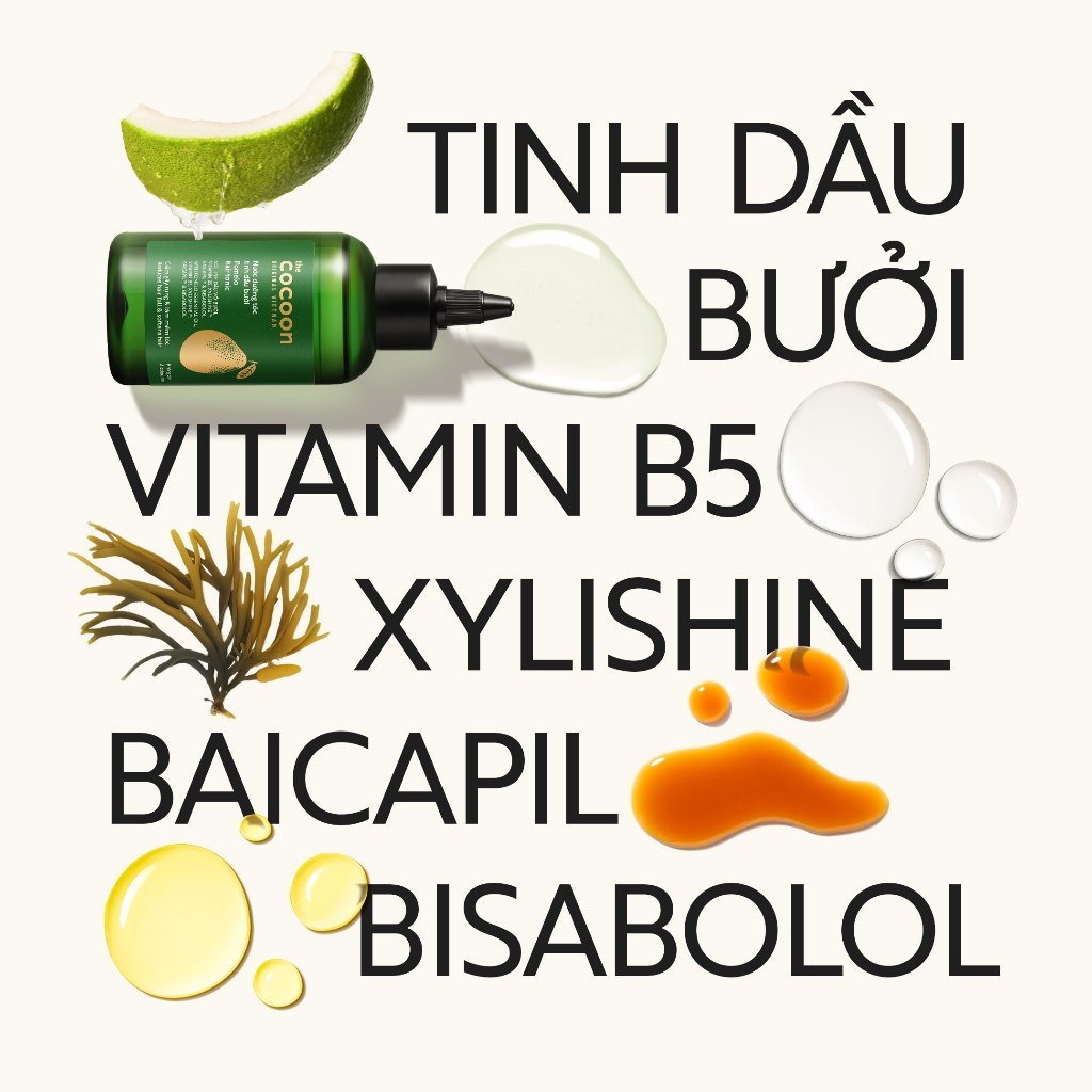 Combo Cocoon Nước Dưỡng Tóc Tinh Dầu Bưởi 140ml+310ml