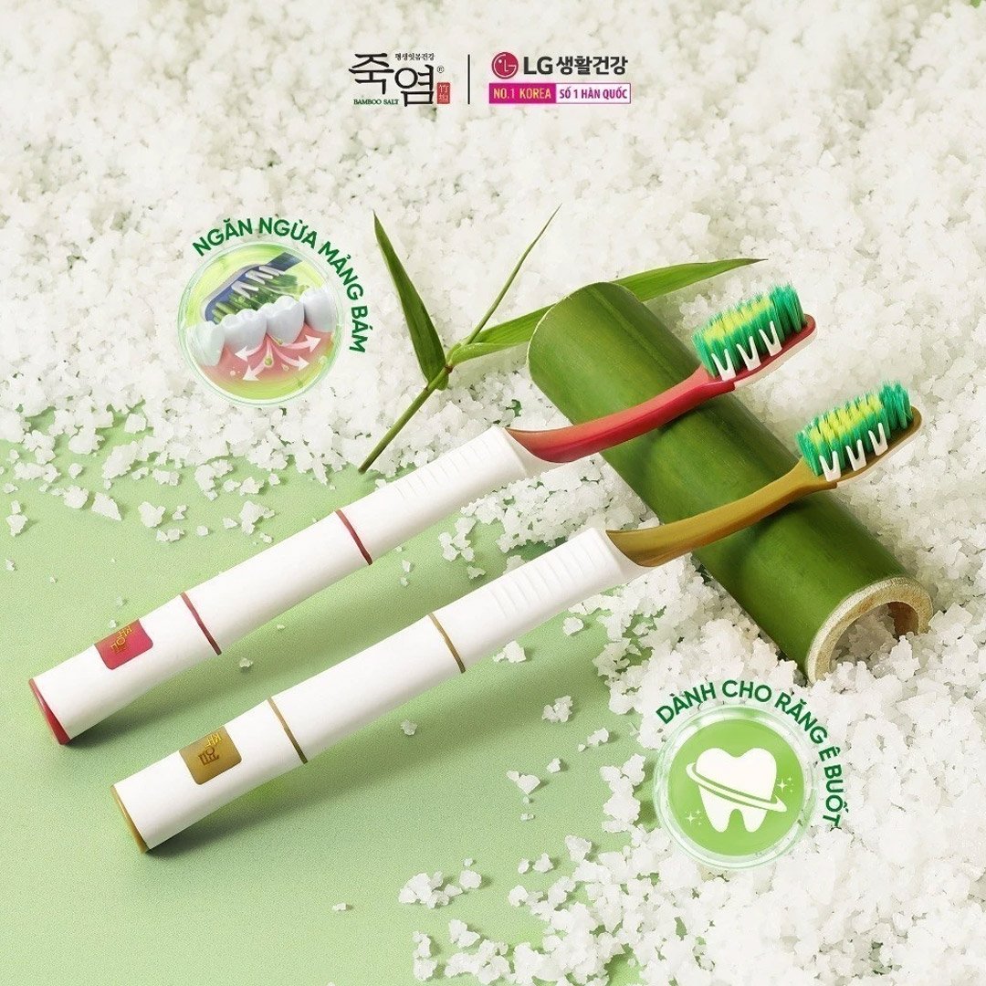 Bàn Chải Đánh Răng Bamboo Salt Chăm Sóc Răng Ê Buốt (1 Cây)