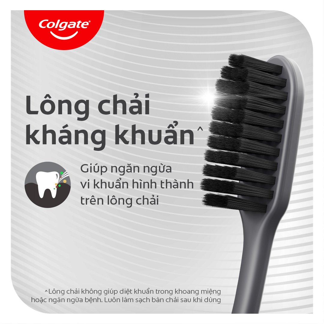 Bộ 5 Bàn Chải Đánh Răng Colgate Kháng Khuẩn Than Hoạt Tính