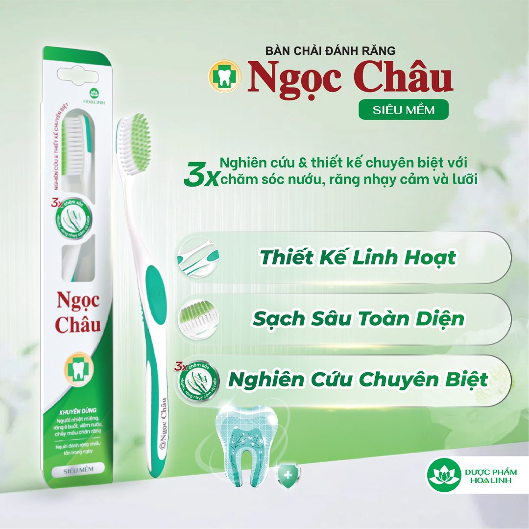 Combo 2 Bàn Chải Đánh Răng Ngọc Châu Chuyên Gia + Siêu Mềm