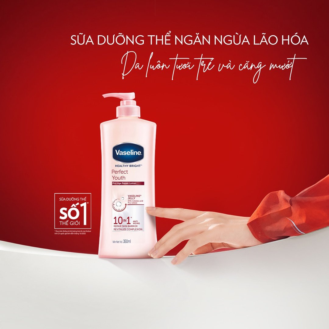 Combo 2 Sữa Dưỡng Thể Vaseline Ngăn Ngừa Lão Hoá (350ml/chai)