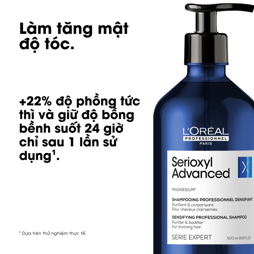 Combo L'Oréal Professionnel Dầu Gội 500ml + Tinh Chất Mọc Tóc Giúp Làm Dày Tóc 30ml