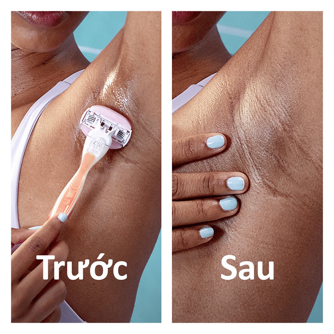 Dao Cạo Nữ Gillette Venus Hoa Trà Trắng (1 Cán + 2 Lưỡi)