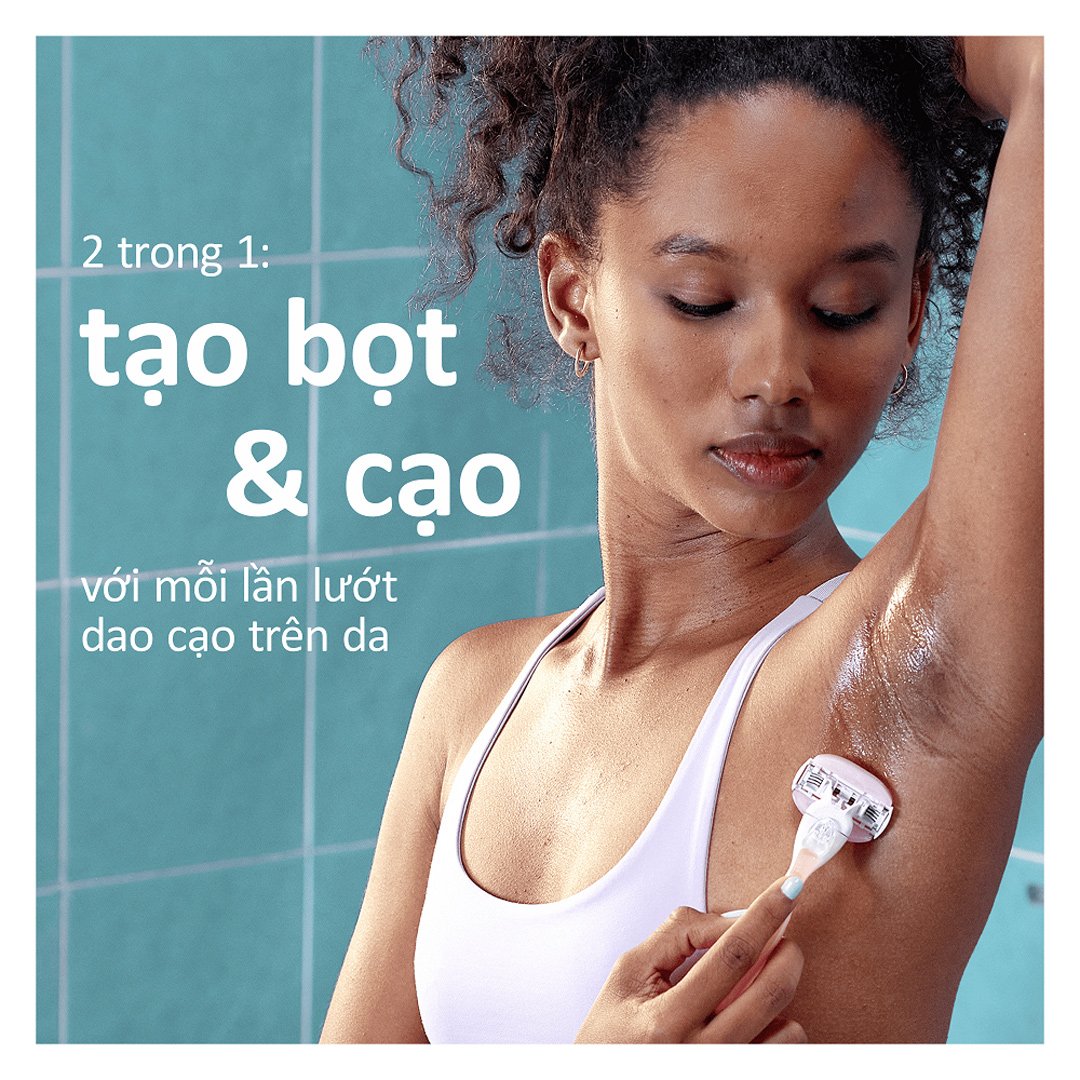 Dao Cạo Nữ Gillette Venus Hoa Trà Trắng (1 Cán + 2 Lưỡi)