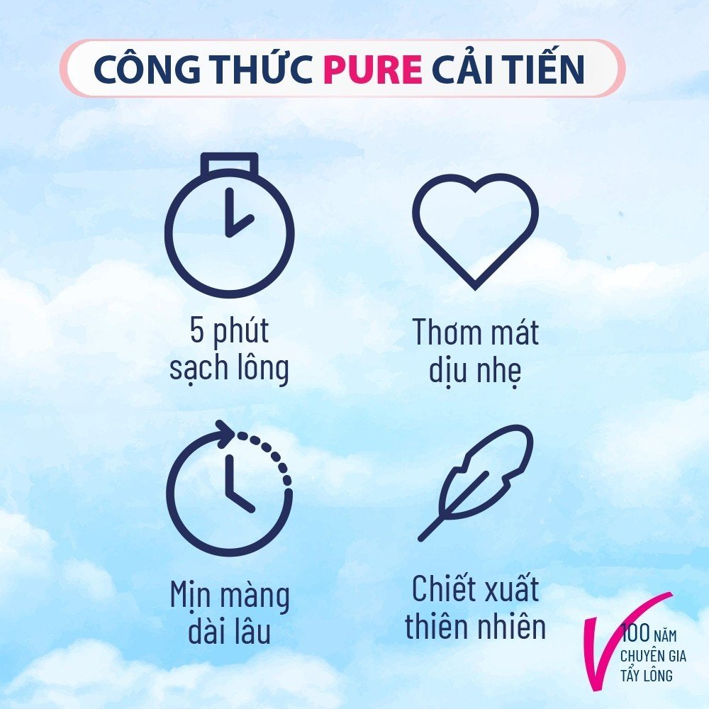 Kem Tẩy Lông Veet Pure Dành Cho Da Nhạy Cảm 50g (Mới)