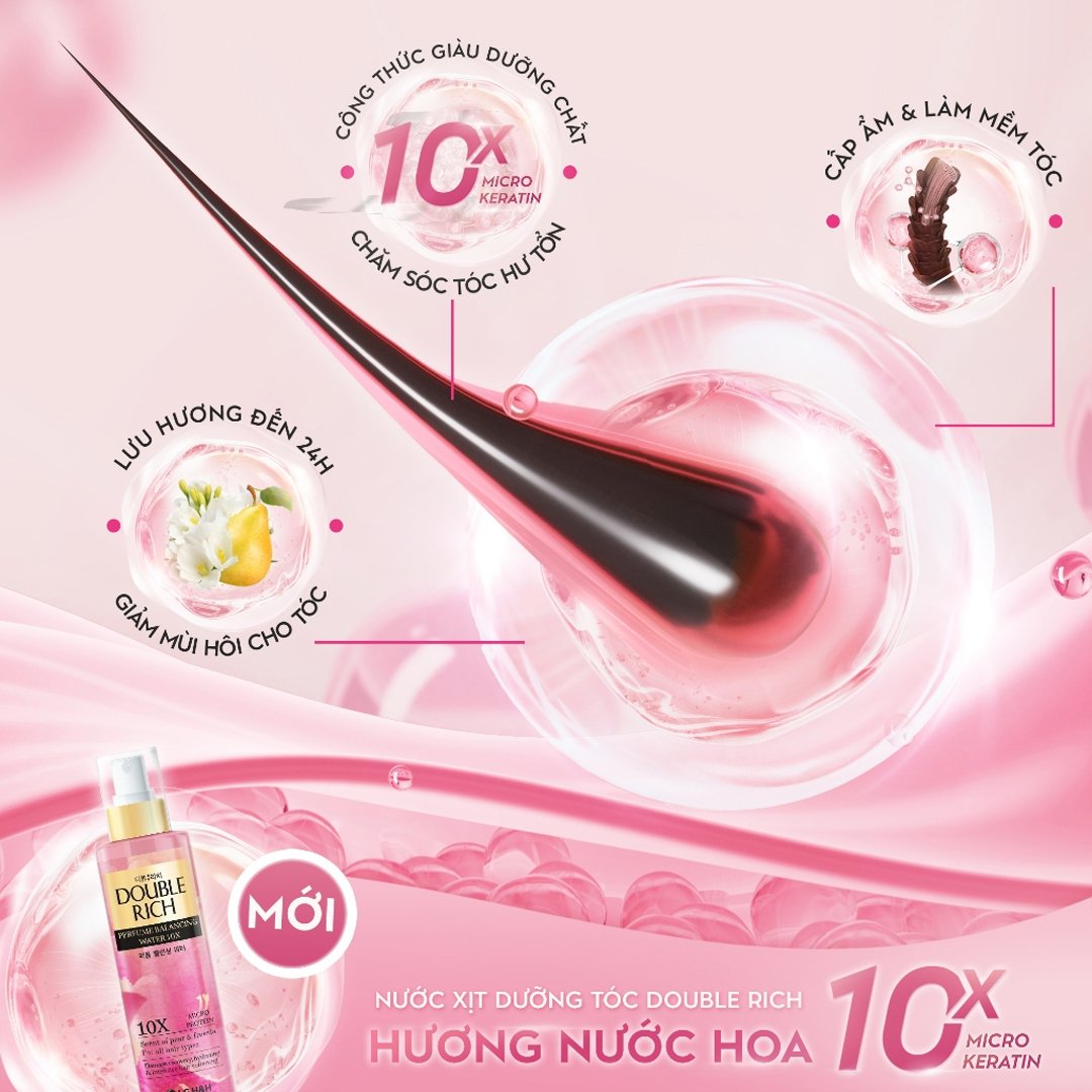 Nước Xịt Dưỡng Tóc Double Rich Hương Nước Hoa 200ml