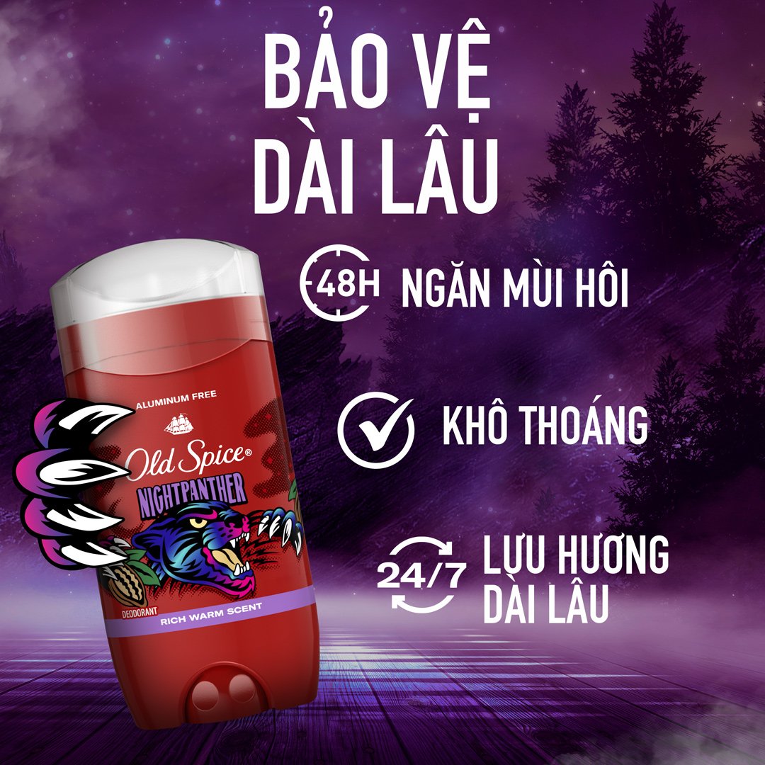 Sáp Khử Mùi Old Spice Hương NightPanther Ấm Áp Và Lịch Lãm 85g
