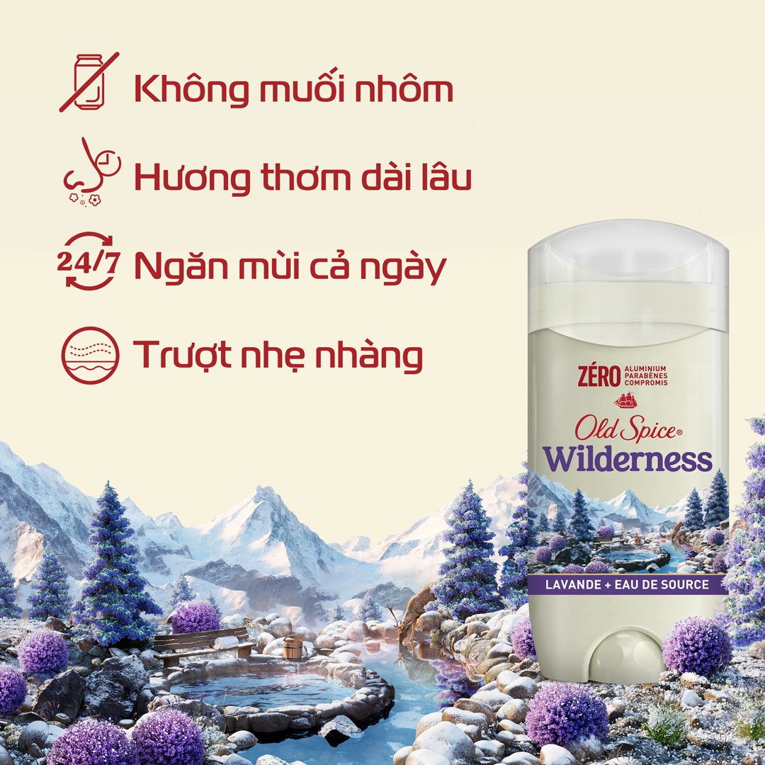 Sáp Khử Mùi Old Spice Hương Wilderness Sức Hút Hoang Dã 85g