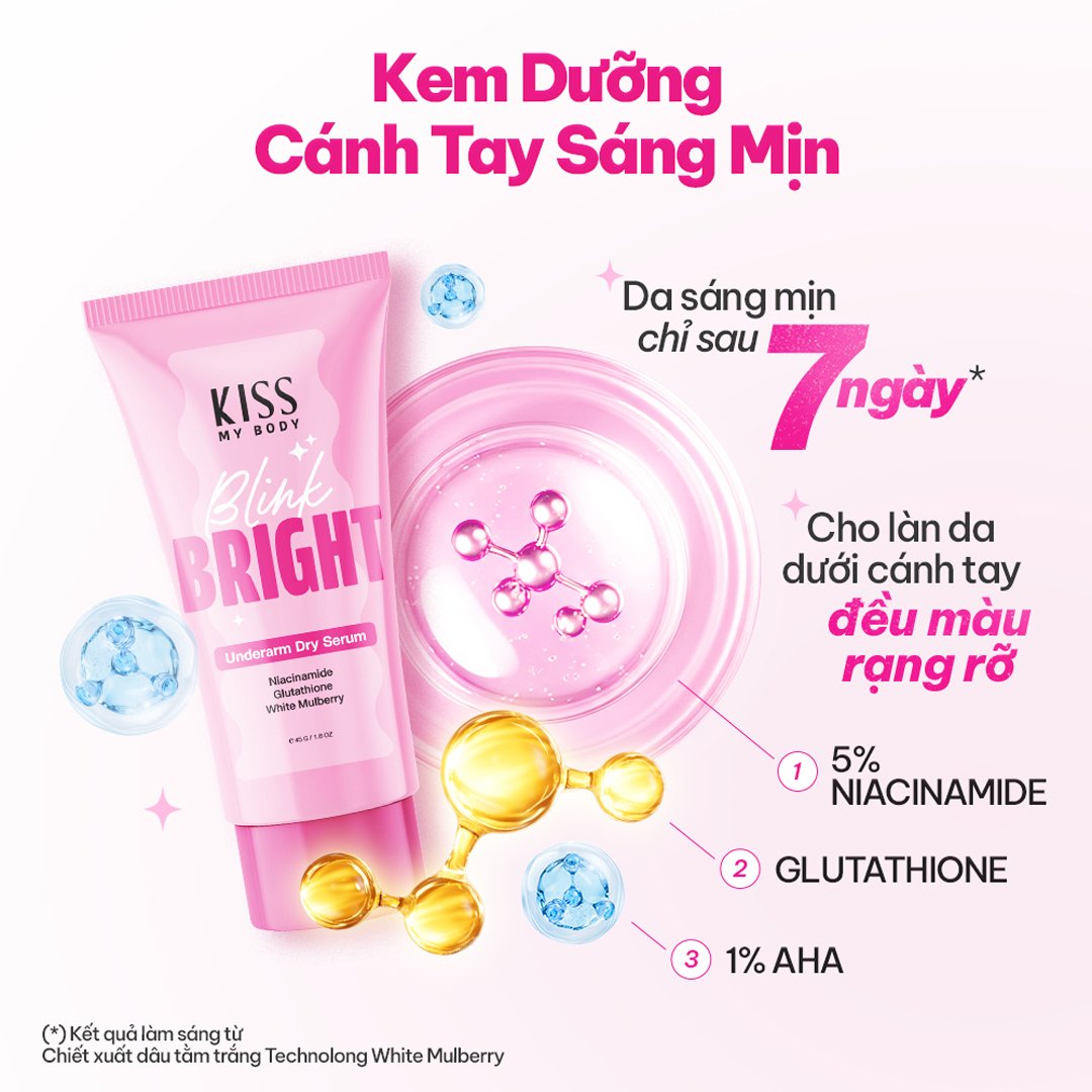 Serum Dưỡng Vùng Dưới Cánh Tay Kiss My Body Sáng Mịn 45g