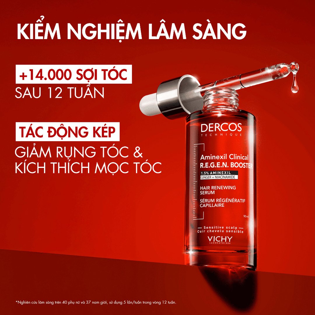 Serum Vichy Tăng Mật Độ Tóc, Giảm Rụng Tóc 90ml