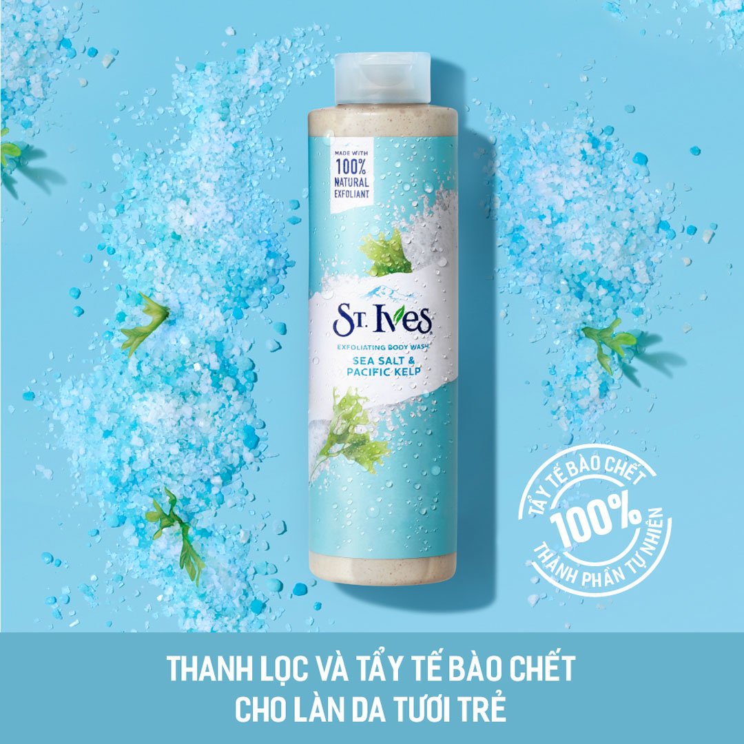 Sữa Tắm St.Ives Tẩy Tế Bào Chết Hương Muối Biển 700ml