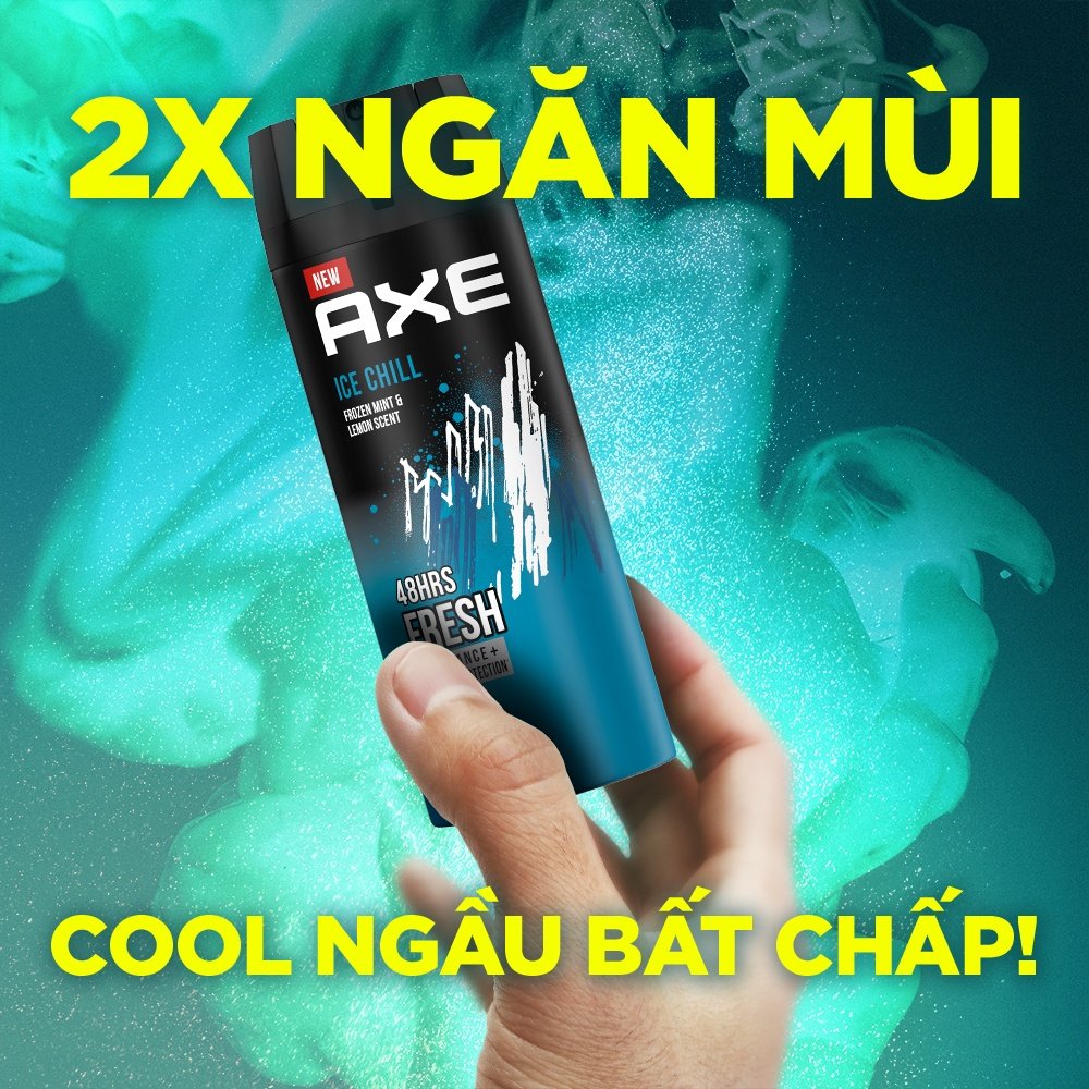 Xịt Khử Mùi AXE Cho Nam Hương Nước Hoa Ice Chill 135ml
