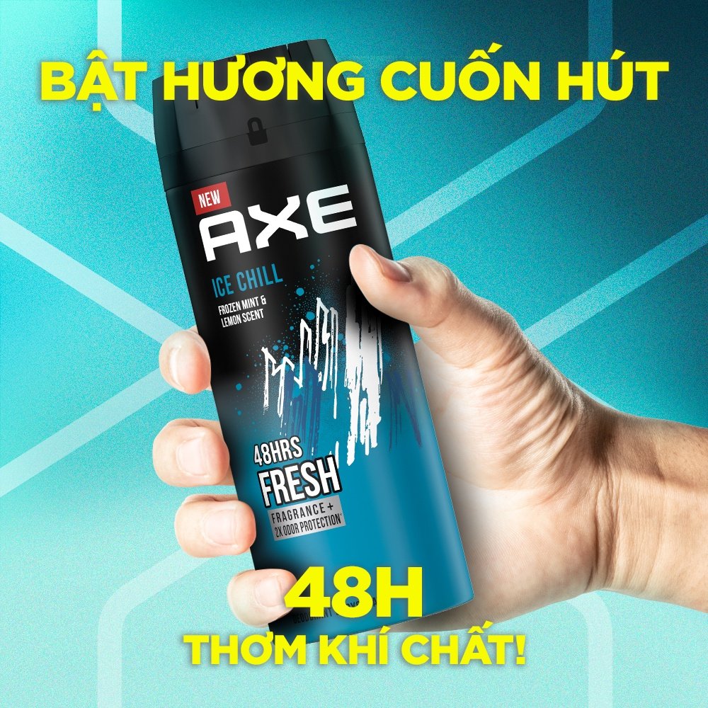 Xịt Khử Mùi AXE Cho Nam Hương Nước Hoa Ice Chill 135ml